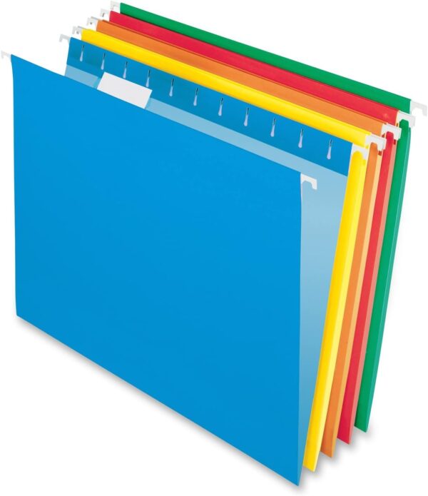 Hanging File Folders,  Size, Assorted Colors, 1/5 Cut Adjustable Tabs, 25 Per Box (81663)