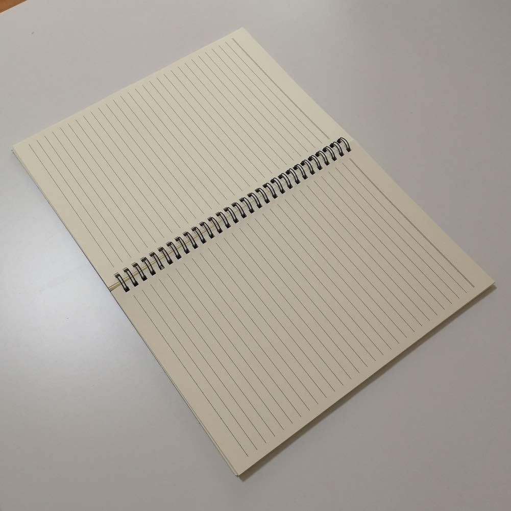 B5 Spiral Notebook Lined, Spiral Ruled Journal with Hard Kraft Cover, 70 Sheets (140 Pages), 10 3" x 7 2", 3 Pack, Blue Image 2