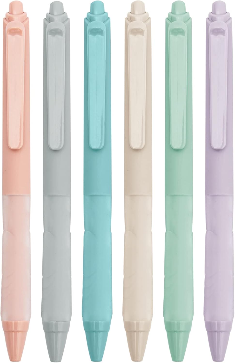 Ballpoint Pens 1 0mm Medium Point Black Ink Pens Retractable | Cute Pens Ballpoint Smooth Writing Pens with Super Soft Grip for Nurses Teachers (6 pack)