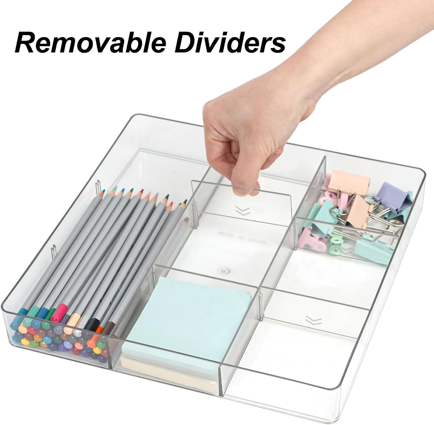 Adjustable Transparent Drawer Organizer Image 2