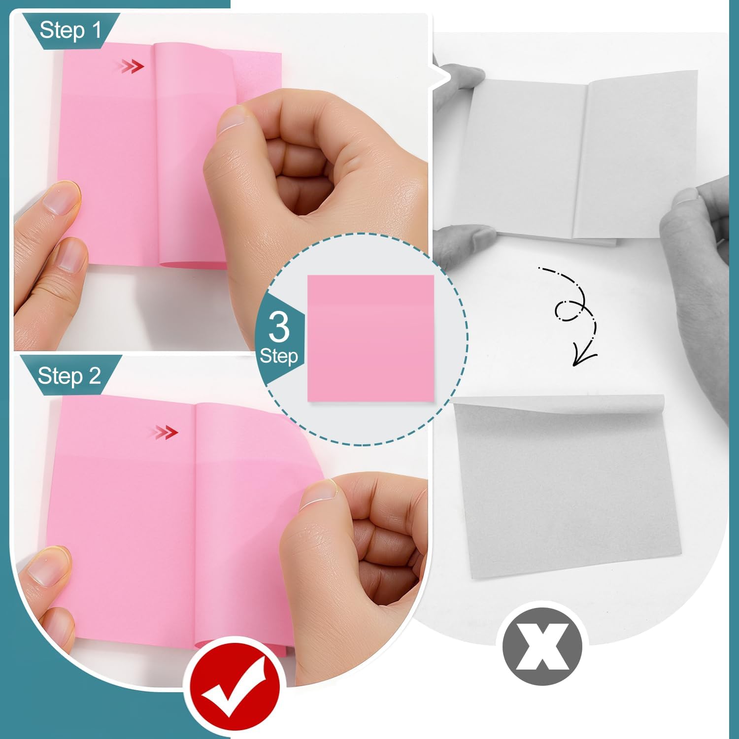 27 Pack of 3x3 Inch Sticky Notes Self Stick Memo Pads 1620 Sheets in Total! Great for Home, Office & School Image 2