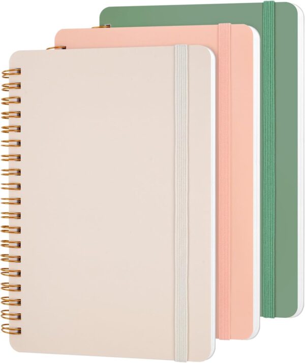 3 PCS Small Spiral Notebook 5x7, Notebooks for Note Taking,  Spiral Journal Notebook, Work Notebook Small Notebooks 5x7 with Strap, Cute Notebooks for Women 70 Sheets/Note Books