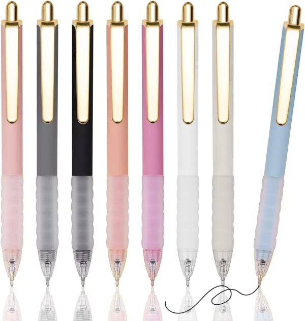Pens Ballpoint Black Ink 1 0 mm Pen Medium Point Smooth Writing for Journaling Office Supplies Cute Pen for Women Men, 8 Pcs