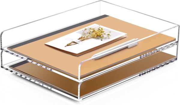 2 Tier Stackable Acrylic Document Tray