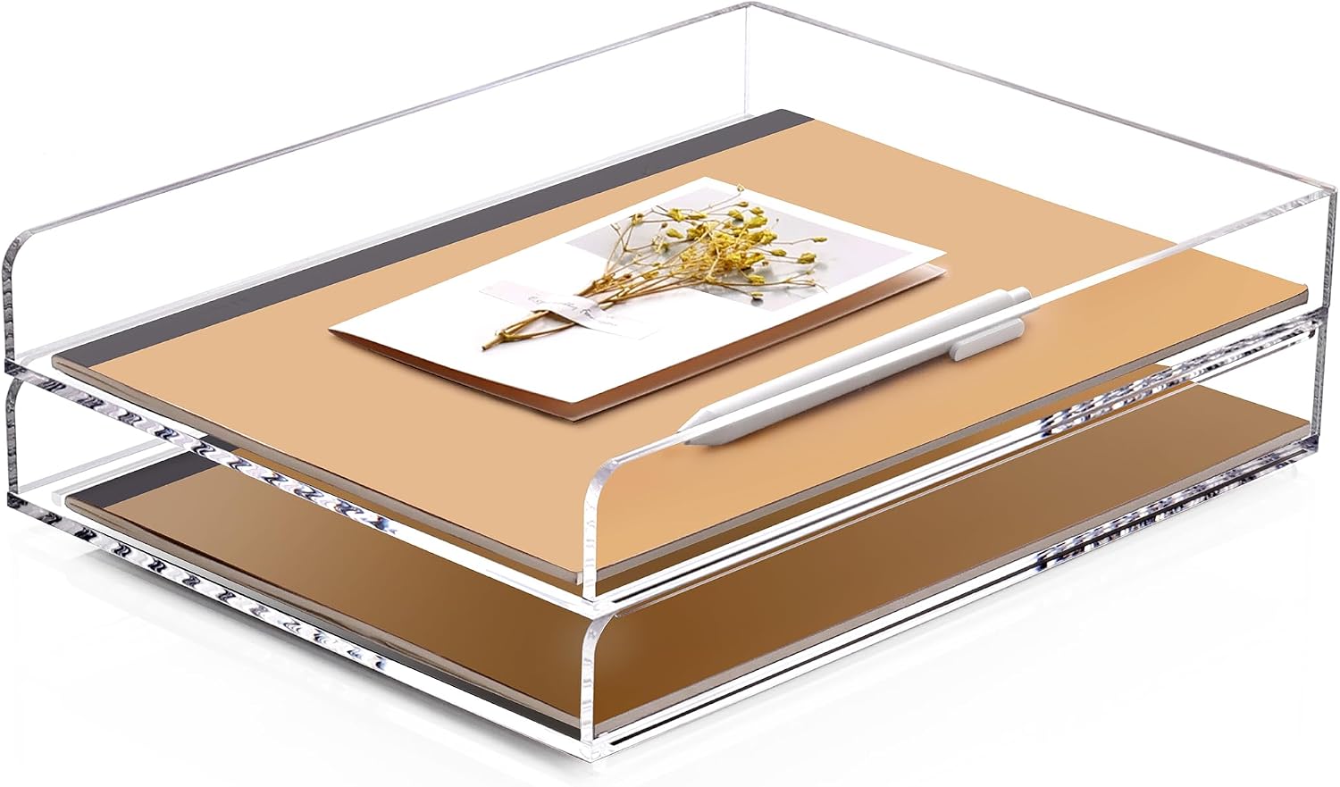 2 Tier Stackable Acrylic Document Tray