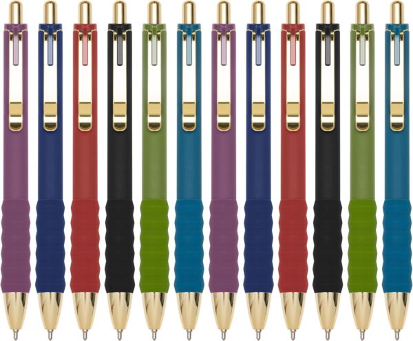Ballpoint Pens Black Ink Ball Point Pen with Super Soft Grip Medium Point 1 0mm for Office (Vintage 12 count)