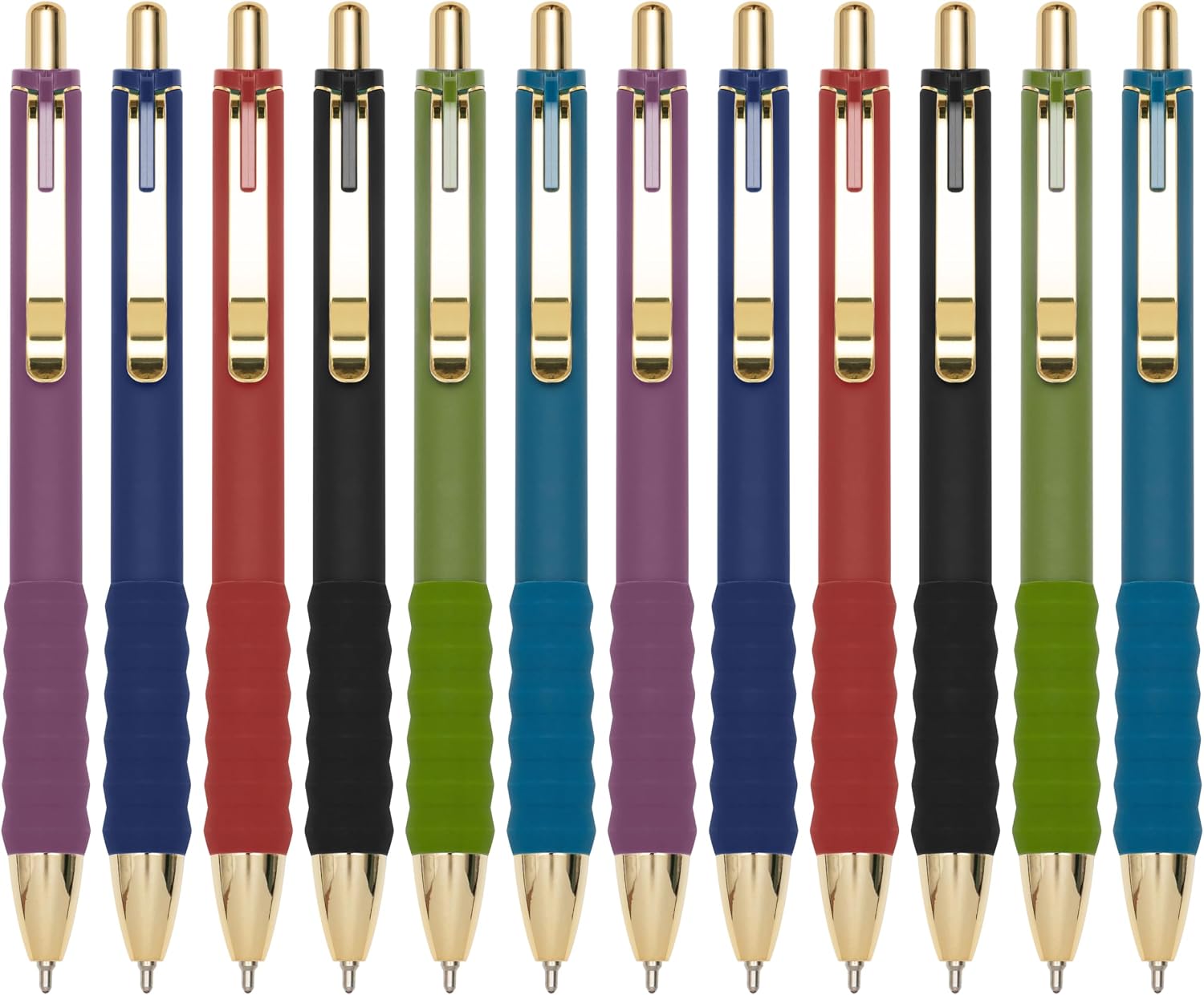 Ballpoint Pens Black Ink Ball Point Pen with Super Soft Grip Medium Point 1 0mm for Office (Vintage 12 count)